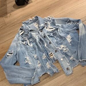 Cello Ripped Light Blue Jean Jacket